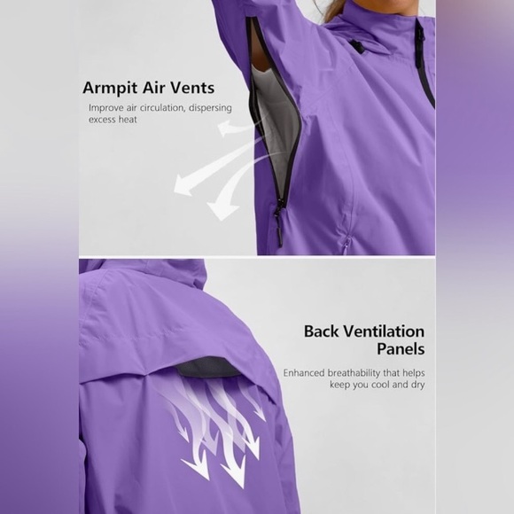 Bikewa Rain Jacket NEW Waterproof Blue Women’s Size L Cycling Outdoor Hiking - Picture 6 of 16